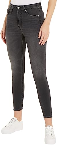 Calvin Klein Jeans Damskie spodnie do kostki z wysokim stanem, NIEBIESKI, 26W
