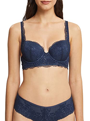 ESPRIT Bodywear Seasonal Lace RCS Classic Padded Bra biustonosz wyściełany Ink, 75 D