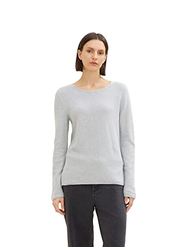 TOM TAILOR Damski sweter 1035113, 30282-Concrete Grey Melange, XL