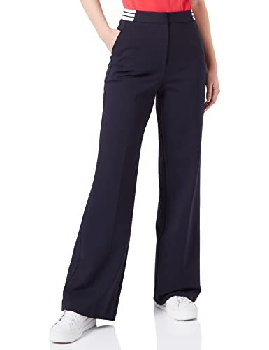 Tommy Hilfiger Damskie spodnie Punto Vis z szerokimi nogawkami, tkane, Pustynne niebo, 62