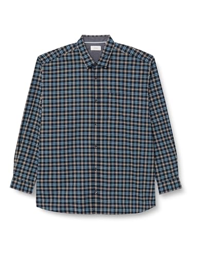 s.Oliver Big Size męska koszula z długim rękawem, niebiesko-zielona, rozmiar 4XL, Niebieski zielony, 4XL