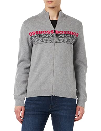 BOSS Męski kardigan Zightek, lekki/pastelowy szary 59, XS, Light/Pastel Grey59, XS