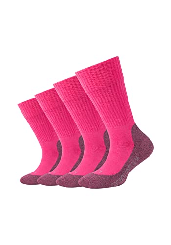 Camano 1103722000 - skarpety sportowe dla dzieci pro tex function 4 pary, rozmiar 27/30, kolor różowy (shocking pink), Shocking Pink, 27