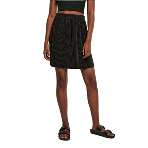 Urban Classics Damska spódnica damska plisowana mini spódniczka, basic, dostępna w 2 kolorach, rozmiary XS - 5XL, czarny, 5XL