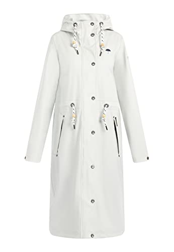 Schmuddelwedda Płaszcz przeciwdeszczowy damski 34324725, szaro-biały, XL