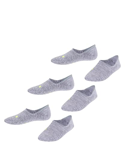 FALKE Uniseks - dzieci Stopki Cool Kick Invisible 3-Pack K IN Miękki, Oddchający, Szybkoschnący niewidoczne jednokolorowe 3 Pak, Szary (Light Grey 3400), 35-38 (9-12 lata)
