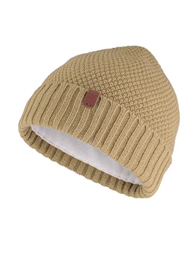 BICKLEY + MITCHELL Czapka beanie z przeszyciem 1009-01-13-15, beżowy, jeden rozmiar