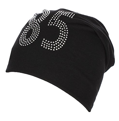 IZIA Czapka damska 90800013, czarna, rozmiar uniwersalny, czarny, jeden rozmiar