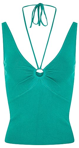 Morgan damski sweter MSTEFI średni zielony TM, Zieleń warzywna, M