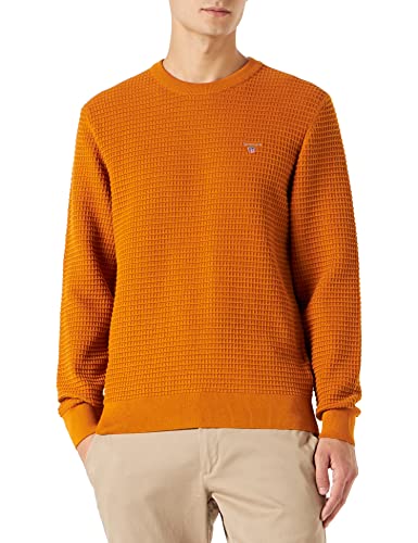 GANT sweter męski, Dk Mustard Orange, M