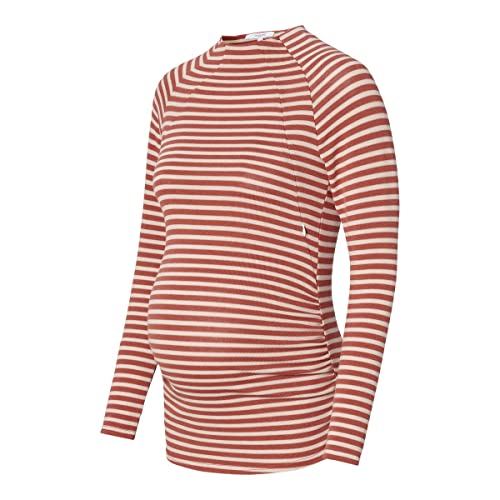 Noppies Maternity Top Pomeroy Nursing Long Sleeve T-Shirt, Henna-P635, S