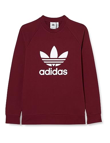 adidas Trefoil Crew Długa koszulka męska, Czerwony cień, M