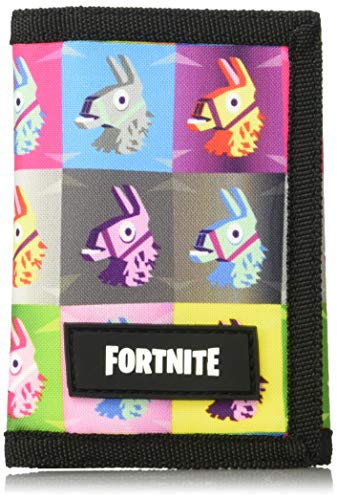 FORTNITE Unisex Multiplier potrójnie składany portfel, Czarny/kolorowy, rozmiar uniwersalny