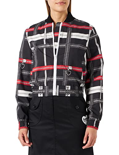 Love Moschino Unlined Bomber Jacket Kurtka Damska, Czarny, 34