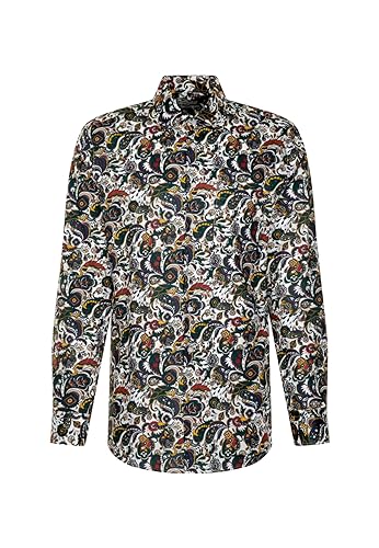 Seidensticker Męska koszula z długim rękawem o regularnym kroju, zielony, 40