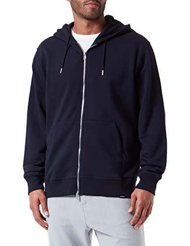 Seidensticker Męska kurtka z kapturem, regularny krój, Cardigan, ciemnoniebieska, M, granatowy, M