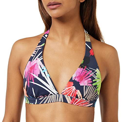 Firefly Mia Top bikini Marynarka Wojenna Ciemna/Kwiatowa 40