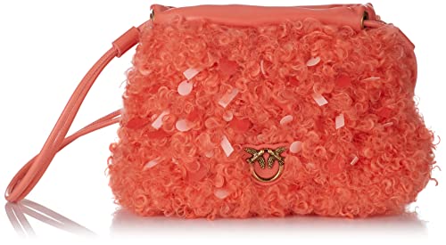 PINKO Damska torba Pouch Mini Neon Curls Eco Shea, rozmiar uniwersalny, A80q, pomarańczowy Jaffa antique Gold, jeden rozmiar