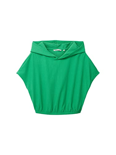 TOM TAILOR Denim Damska koszulka z kapturem, 17327 - Vibrant Light Green, S