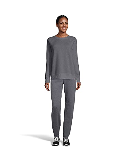 Hanes Damska bluza polarowa Luxe Collection Raglan Sleeve, Grzejnik łupkowy, L