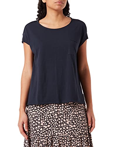 MARC O'POLO DENIM T-shirt – Basic damski top – luźny krój – bawełna organiczna rozmiar, niebieski, XXL