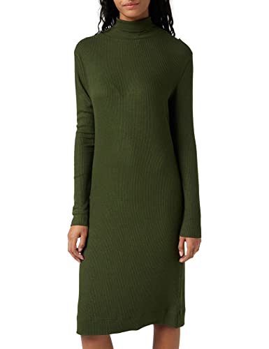 G-STAR RAW Damska koszulka Rib Mock Slim, Zielony (Dk brąz zielony C862-6059), L
