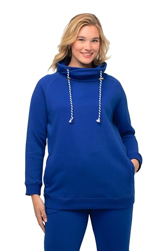 Ulla Popken Bluza damska, niebieski (Jeans Blau), 54-56