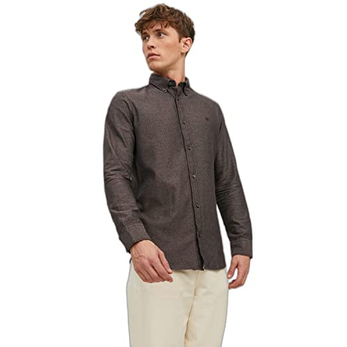 JACK & JONES Koszula męska zapinana na guziki, krój slim fit, Java/Fit: slim fit, L