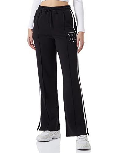 ONLY Onlselina Wide Slit Pant SWT spodnie damskie, czarny/nadruk: r, M