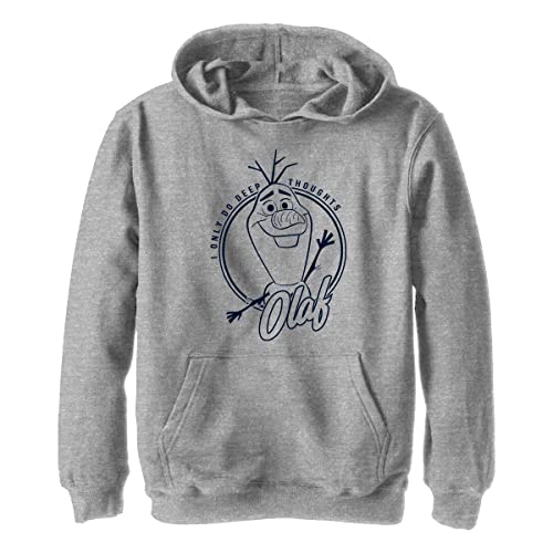 Disney Chłopięca bluza z kapturem Olaf Deep Thought, Athletic Heather, S