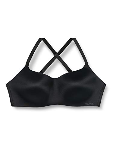 Calvin Klein Damski biustonosz z lekko wyściełanym plunge, Czarny, 75E