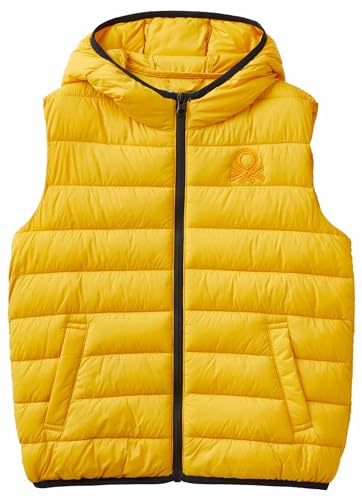 United Colors of Benetton Kamizelka 2TWDCJ007 Kurtka, Żółty Ochra 0D6, KL Dziecko, Giallo Ocra 0d6