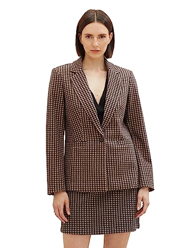 TOM TAILOR blezer damski, 32409 - Navy Blush Check Ck, XL