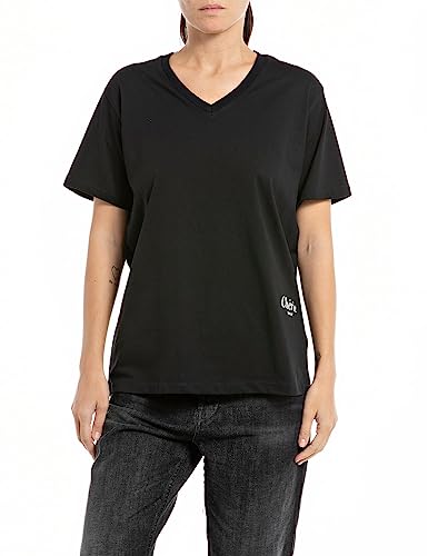 Replay T-shirt damski, 098 BLACK, S