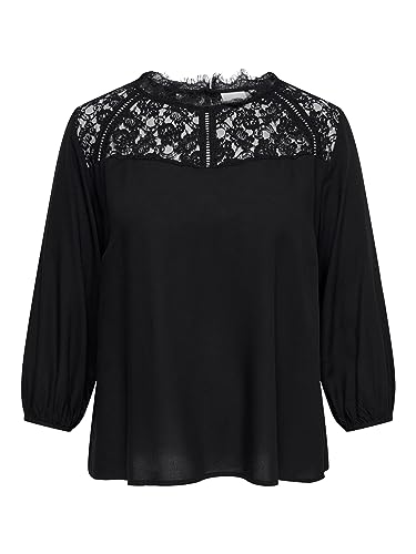ONLY CARMAKOMA Carbeatryce L/S Blouse WVN damska bluzka z długim rękawem, czarny, 48