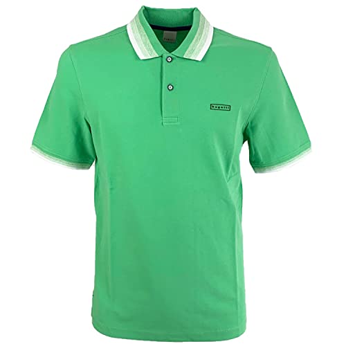bugatti Męska koszula polo, 8150-35040, miętowa, 530, regularna, Mint-530, M