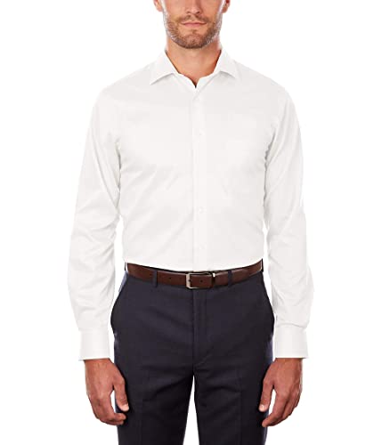 Van Heusen Męska koszula z długim rękawem Regular Fit Flex Collar Stretch Solid Smoking