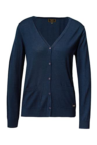 19V69 ITALIA Damska koszula Kiara Navy Blue Henley, niebieska, średnia, niebieski, M