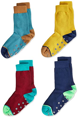 s.Oliver Skarpety dziecięce, uniseks, Online Junior Hygge Organic Rib, 4 pary, Brittany Blue, 27/30, Brittany Blue, 27