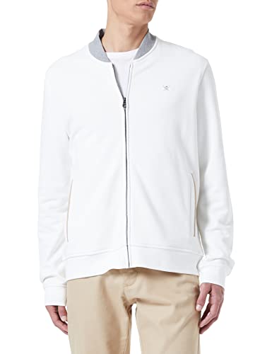 Hackett London Męska kurtka bomber z Jacket Sweater, écru, S