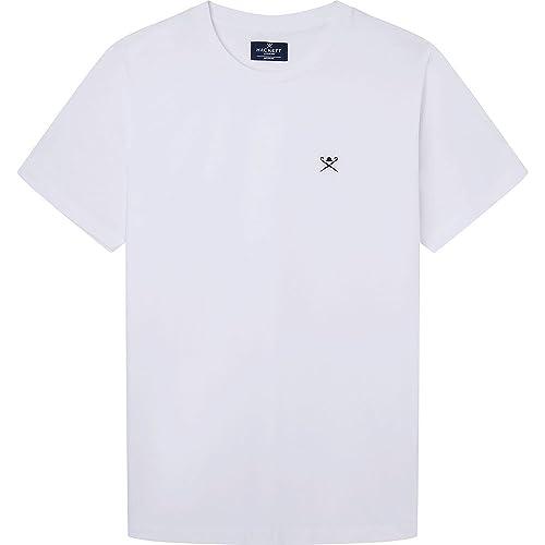 Hackett London Klasyczna koszulka męska Ss, Biały (biały), XL