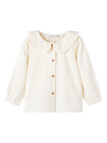 NAME IT Baby Girls NMFBESOL LS Shirt Bluzka, Buttercream, 86, Buttercream, 86 cm