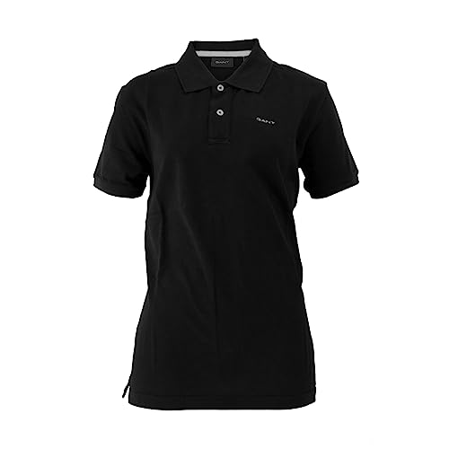GANT Męska koszulka polo Md. Ss Pique Rugger, czarny, M