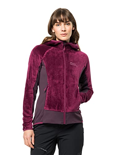 Jack Wolfskin Damska kurtka z czerwonej ściany, Wild Berry, XS