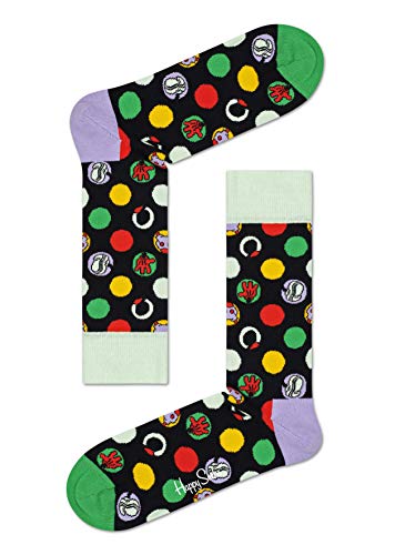 Happy Socks Disney Focus, Mickey, kolorowe i zabawne, Skarpety dla kobiet i mężczyzn, Czarny (41-46)