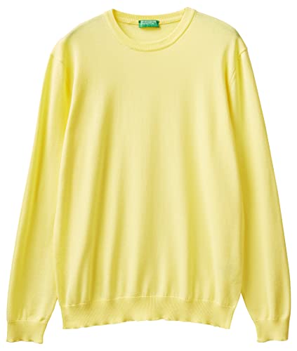 United Colors of Benetton sweter męski, Cytrynowy żółty 05 G, L
