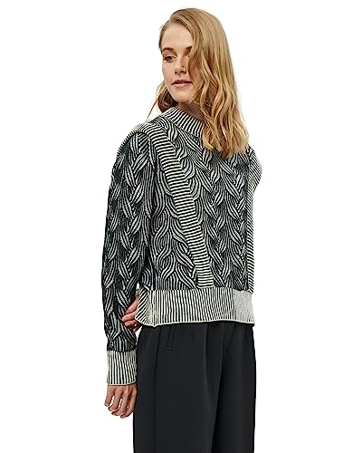 Desires Damski sweter z dzianiny Edil z długim rękawem, 0011s Gardenia pasek, XS