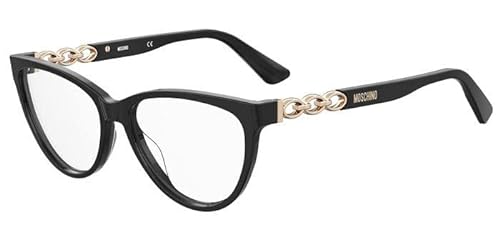 MOSCHINO MOS589 Okulary, Czarne, 53 damskie, Czarny