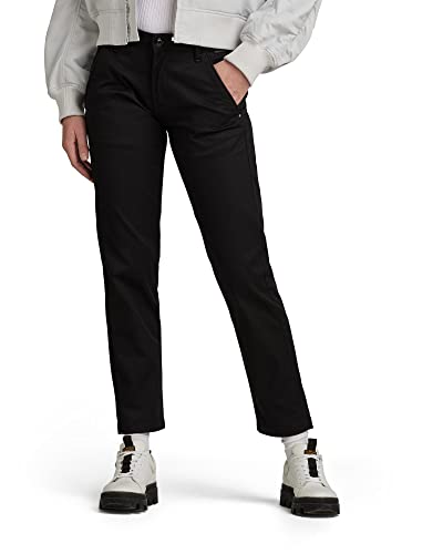 G-STAR RAW Damskie spodnie typu chino Kate Boyfriend, Black (Dk Black C072-6484), 29W / 30L
