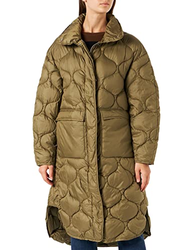 JACK&JONES damski płaszcz JXLENORA Shiny Quilted Coat SN, palony oliwkowy, XS, oliwkowy (Burnt Olive), XS